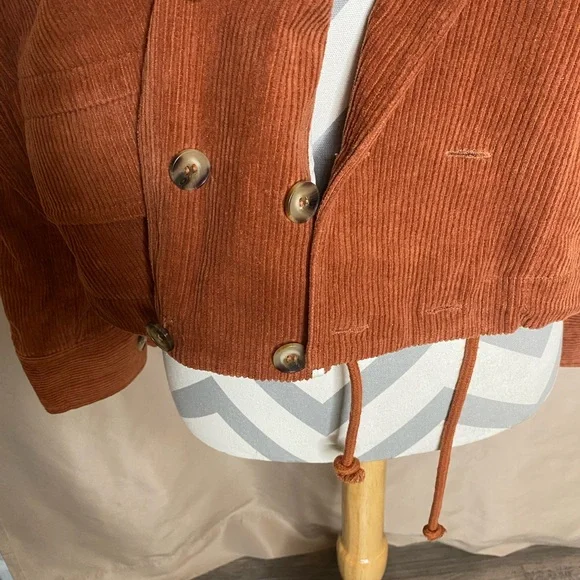 JOA Medium Dark Orange Corduroy Jacket - Picture 2 of 10